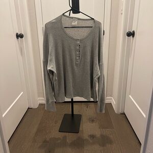 Aerie Offline gray waffle long sleeve